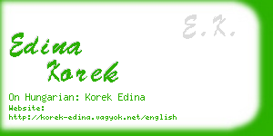 edina korek business card